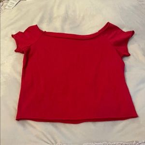 Red Crop top